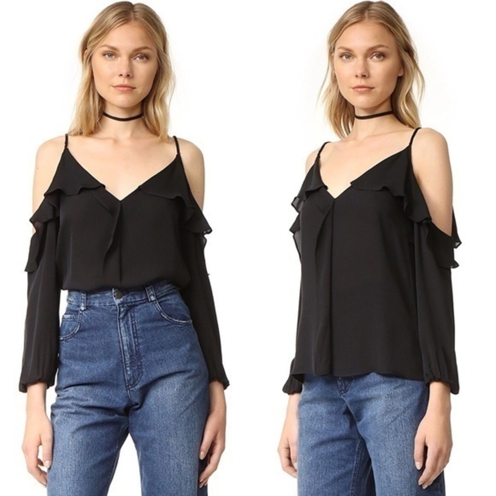 SILK✨Kobi Halperin Laurell Ruffle Blouse
